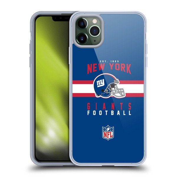 NFL New York Giants Graphics Helmet Typography Soft Gel Case for Apple iPhone 11 Pro Max