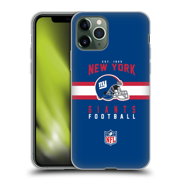 NFL New York Giants Graphics Helmet Typography Soft Gel Case for Apple iPhone 11 Pro