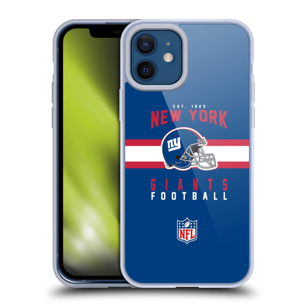 NFL New York Giants Graphics Helmet Typography Soft Gel Case for Apple iPhone 12 / iPhone 12 Pro