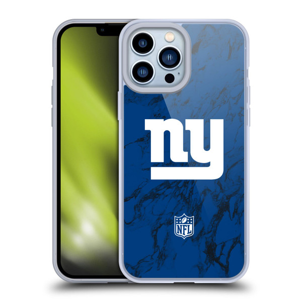 NFL New York Giants Graphics Coloured Marble Soft Gel Case for Apple iPhone 13 Pro Max