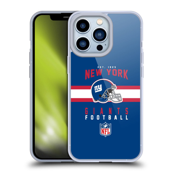 NFL New York Giants Graphics Helmet Typography Soft Gel Case for Apple iPhone 13 Pro