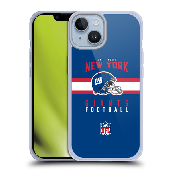 NFL New York Giants Graphics Helmet Typography Soft Gel Case for Apple iPhone 14