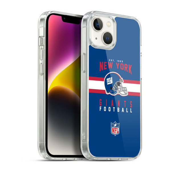 NFL New York Giants Graphics Helmet Typography Soft Gel Case for Apple iPhone 14 Plus & MagSafe