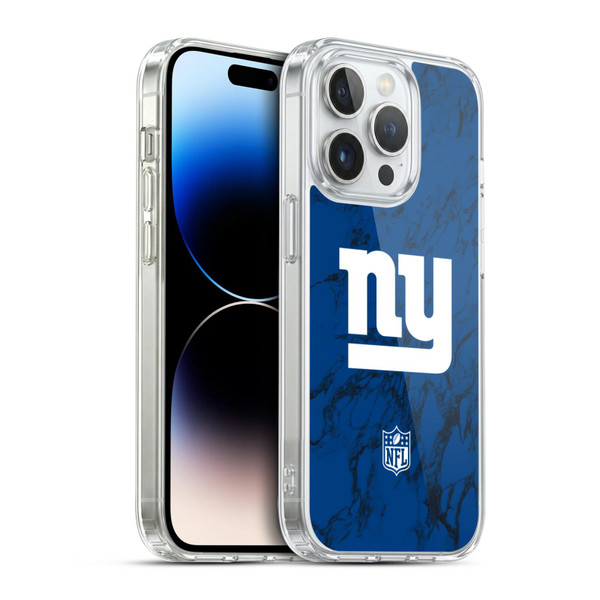 NFL New York Giants Graphics Coloured Marble Soft Gel Case for Apple iPhone 14 Pro & MagSafe