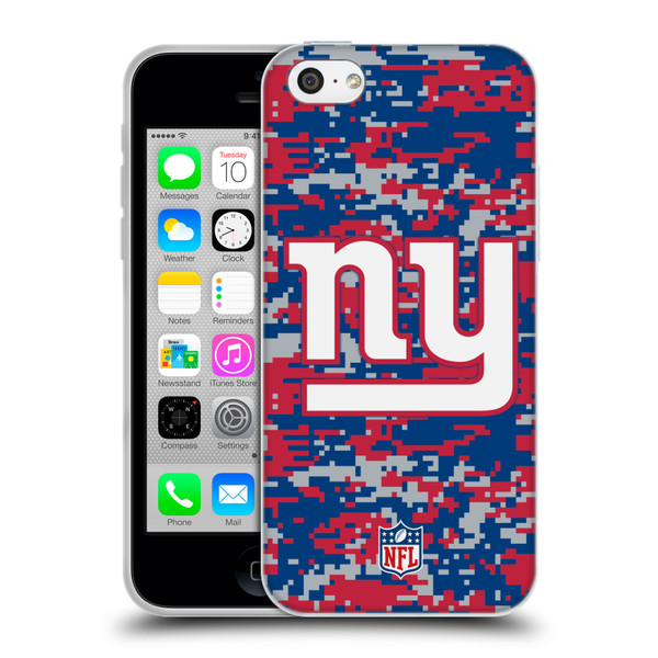 NFL New York Giants Graphics Digital Camouflage Soft Gel Case for Apple iPhone 5c