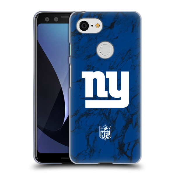 NFL New York Giants Graphics Coloured Marble Soft Gel Case for Google Pixel 3
