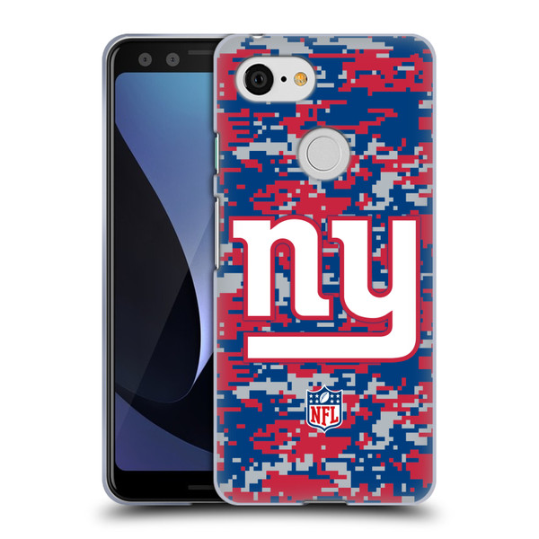 NFL New York Giants Graphics Digital Camouflage Soft Gel Case for Google Pixel 3