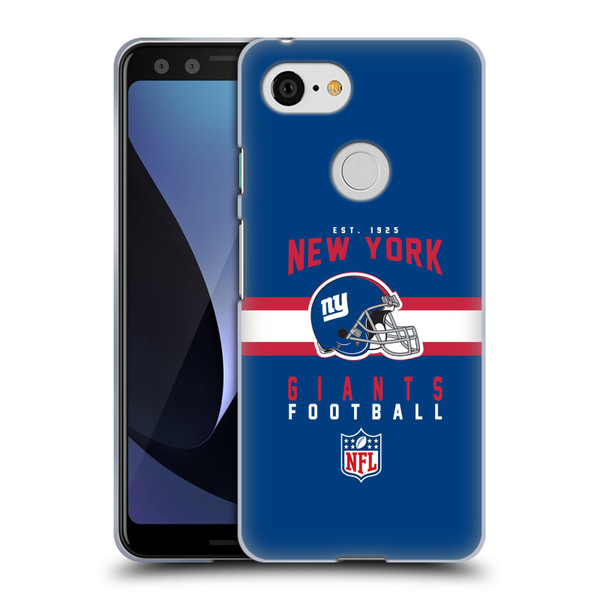 NFL New York Giants Graphics Helmet Typography Soft Gel Case for Google Pixel 3