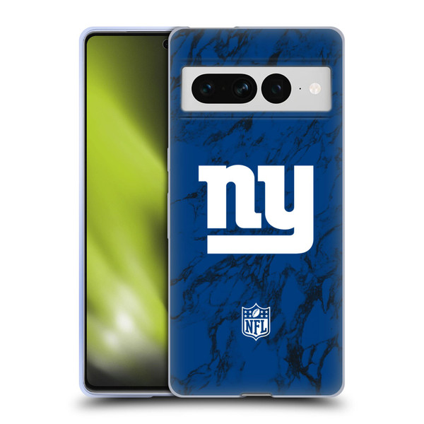 NFL New York Giants Graphics Coloured Marble Soft Gel Case for Google Pixel 7 Pro