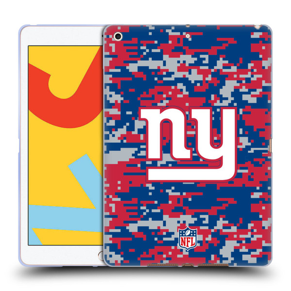 NFL New York Giants Graphics Digital Camouflage Soft Gel Case for Apple iPad 10.2 2019/2020/2021