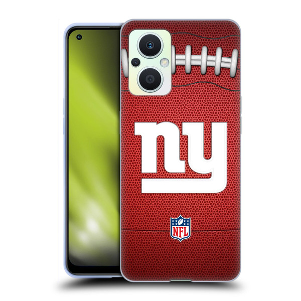NFL New York Giants Graphics Football Soft Gel Case for OPPO Reno8 Lite