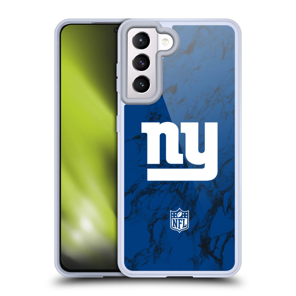 NFL New York Giants Graphics Coloured Marble Soft Gel Case for Samsung Galaxy S21 5G