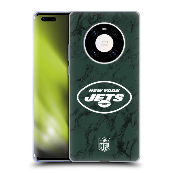 NFL New York Jets Graphics Coloured Marble Soft Gel Case for Huawei Mate 40 Pro 5G