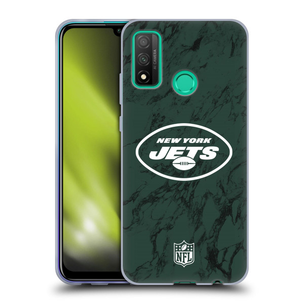 NFL New York Jets Graphics Coloured Marble Soft Gel Case for Huawei P Smart (2020)