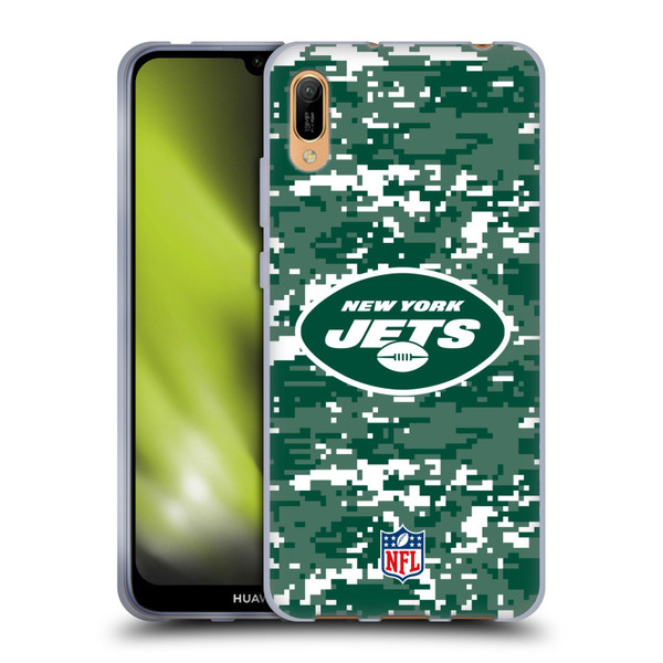 NFL New York Jets Graphics Digital Camouflage Soft Gel Case for Huawei Y6 Pro (2019)