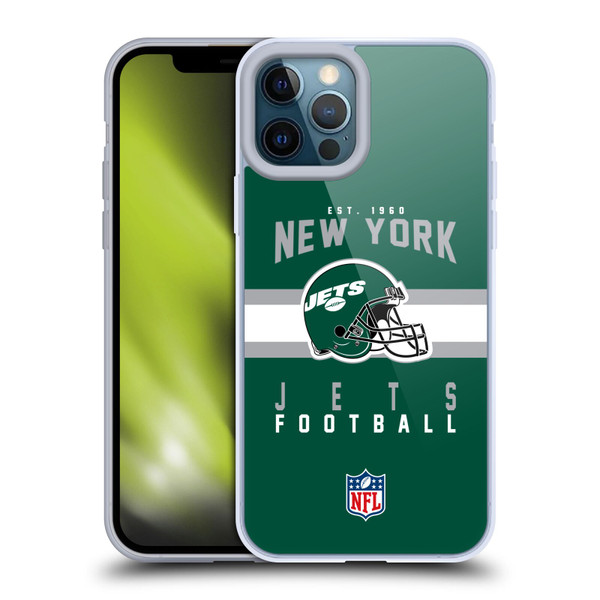 NFL New York Jets Graphics Helmet Typography Soft Gel Case for Apple iPhone 12 Pro Max