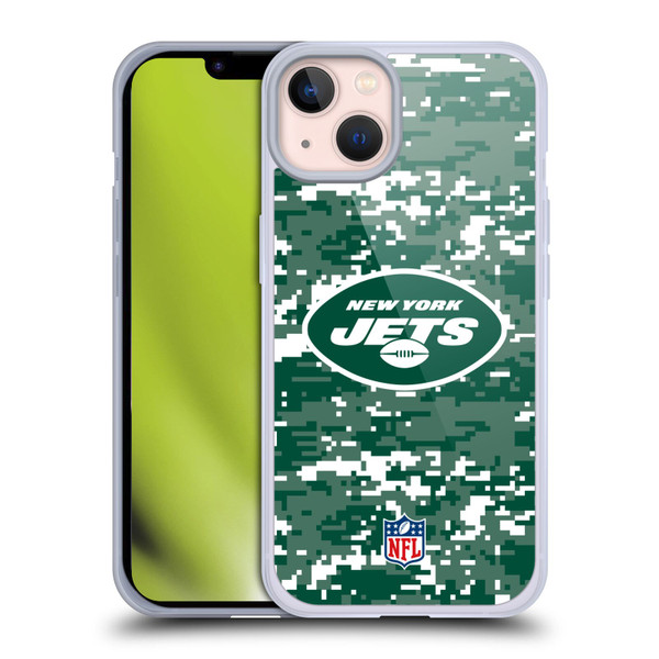 NFL New York Jets Graphics Digital Camouflage Soft Gel Case for Apple iPhone 13