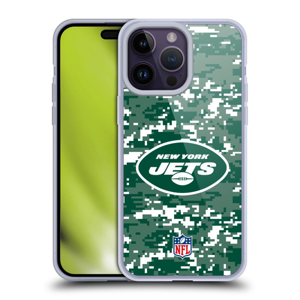 NFL New York Jets Graphics Digital Camouflage Soft Gel Case for Apple iPhone 14 Pro Max