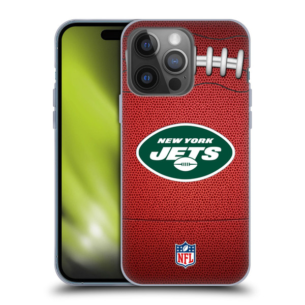 NFL New York Jets Graphics Football Soft Gel Case for Apple iPhone 14 Pro