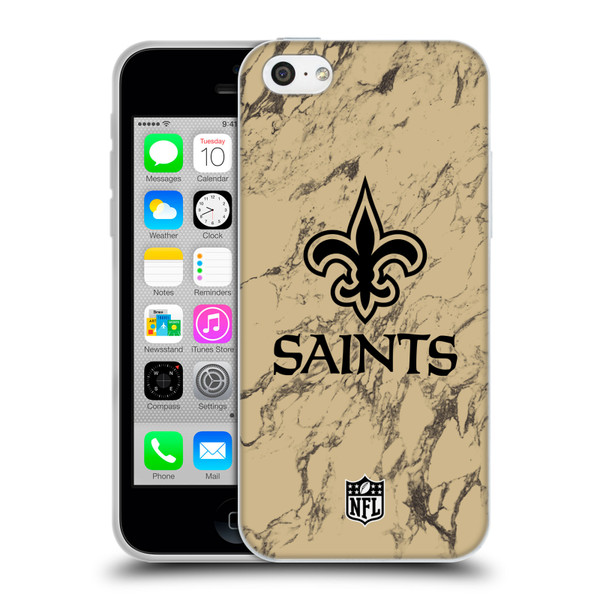 NFL New Orleans Saints Graphics Coloured Marble Soft Gel Case for Apple iPhone 5c