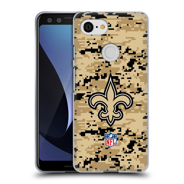 NFL New Orleans Saints Graphics Digital Camouflage Soft Gel Case for Google Pixel 3