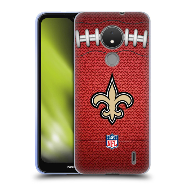 NFL New Orleans Saints Graphics Football Soft Gel Case for Nokia C21
