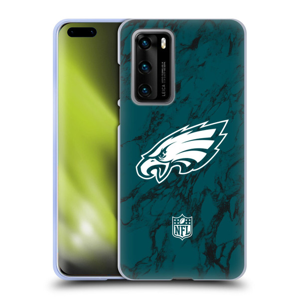 NFL Philadelphia Eagles Graphics Coloured Marble Soft Gel Case for Huawei P40 5G
