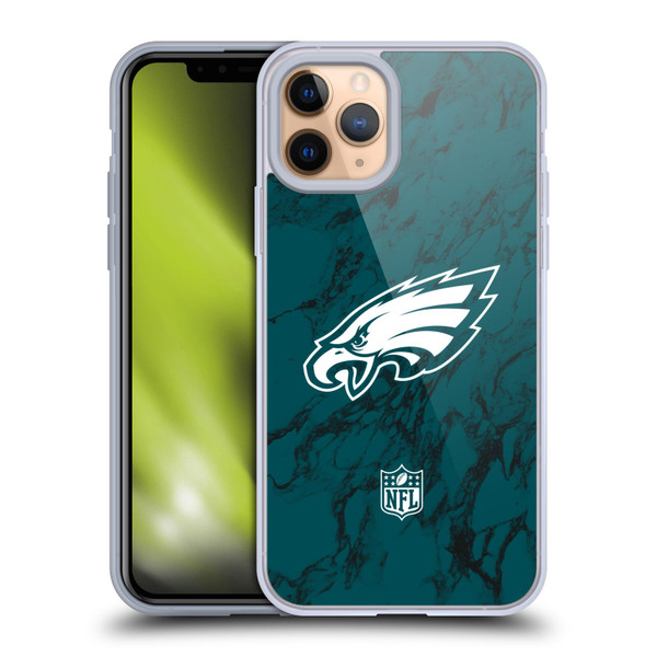 NFL Philadelphia Eagles Graphics Coloured Marble Soft Gel Case for Apple iPhone 11 Pro