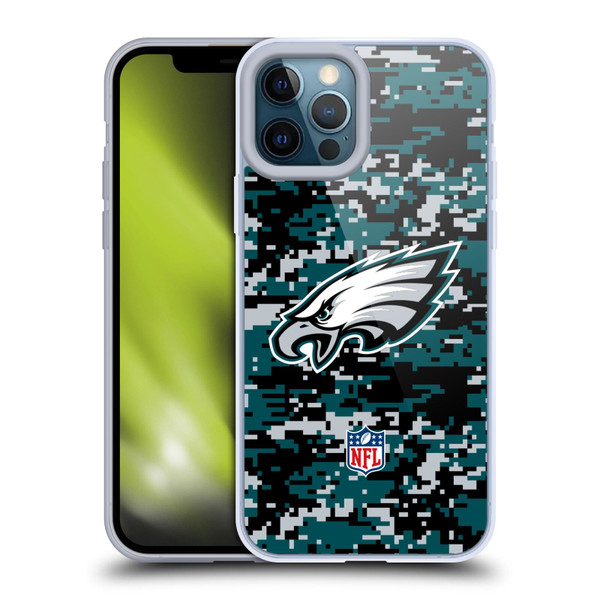 NFL Philadelphia Eagles Graphics Digital Camouflage Soft Gel Case for Apple iPhone 12 Pro Max