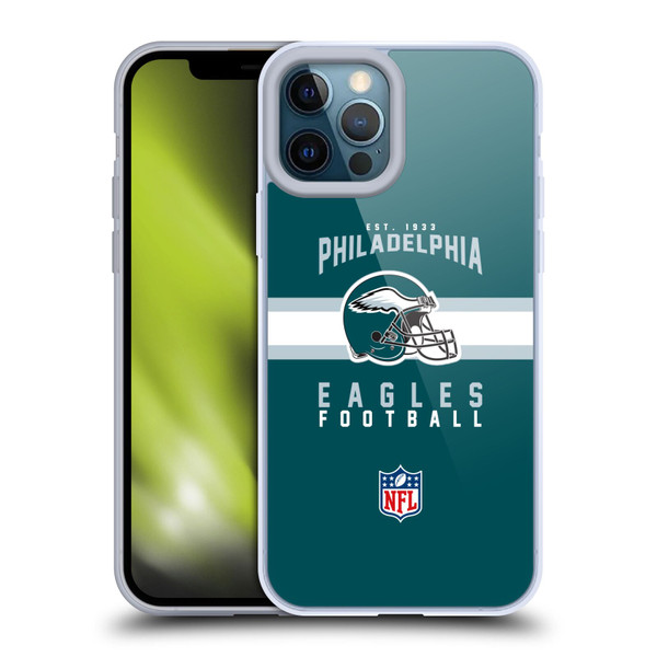 NFL Philadelphia Eagles Graphics Helmet Typography Soft Gel Case for Apple iPhone 12 Pro Max