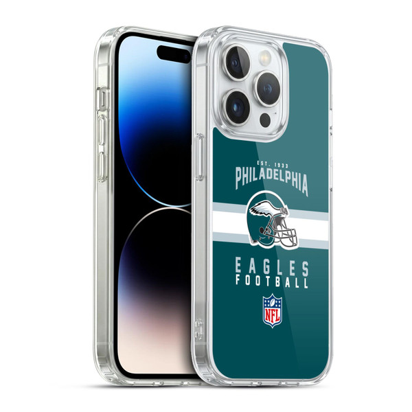 NFL Philadelphia Eagles Graphics Helmet Typography Soft Gel Case for Apple iPhone 13 Pro & MagSafe