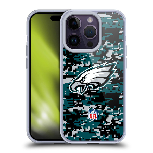 NFL Philadelphia Eagles Graphics Digital Camouflage Soft Gel Case for Apple iPhone 14 Pro NFL Philadelphia Eagles Graphics Digital Camouflage Soft Gel Case for Apple iPhone 14 Pro