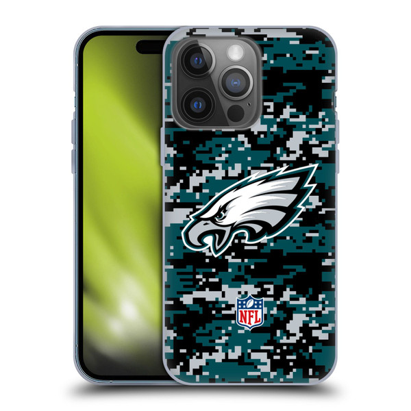 NFL Philadelphia Eagles Graphics Digital Camouflage Soft Gel Case for Apple iPhone 14 Pro