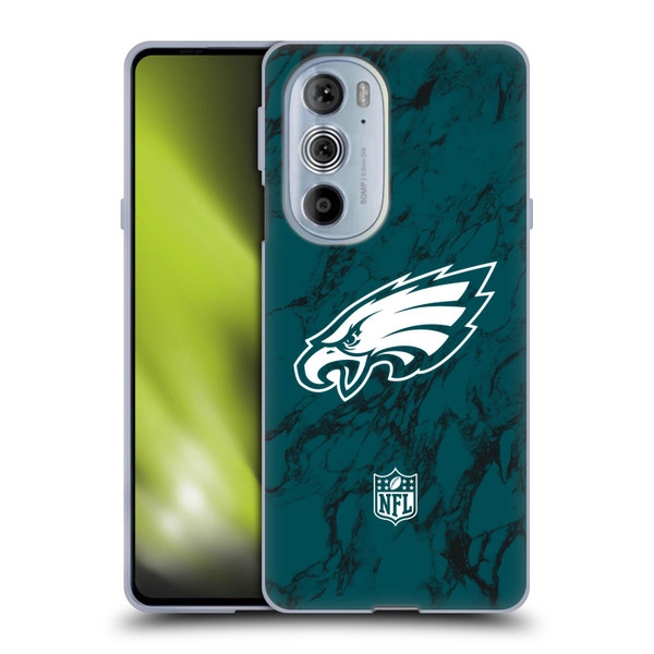 NFL Philadelphia Eagles Graphics Coloured Marble Soft Gel Case for Motorola Edge X30