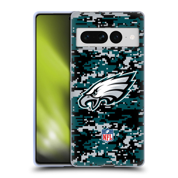 NFL Philadelphia Eagles Graphics Digital Camouflage Soft Gel Case for Google Pixel 7 Pro