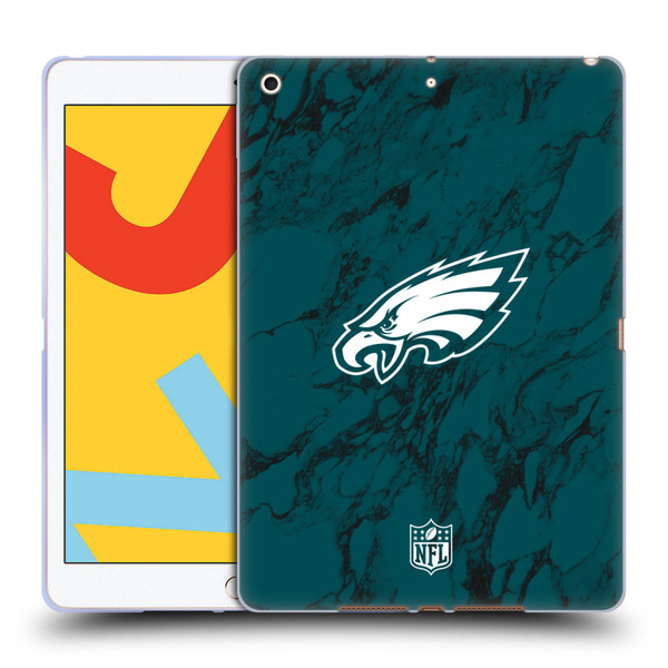 NFL Philadelphia Eagles Graphics Coloured Marble Soft Gel Case for Apple iPad 10.2 2019/2020/2021