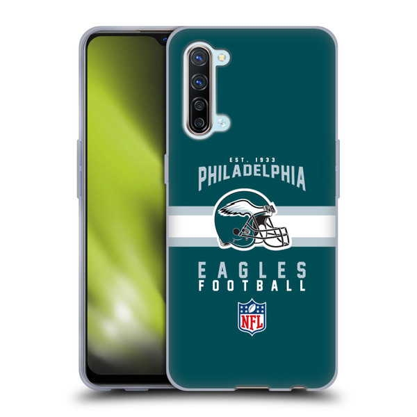 NFL Philadelphia Eagles Graphics Helmet Typography Soft Gel Case for OPPO Find X2 Lite 5G