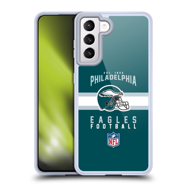 NFL Philadelphia Eagles Graphics Helmet Typography Soft Gel Case for Samsung Galaxy S21 5G