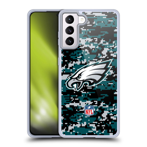 NFL Philadelphia Eagles Graphics Digital Camouflage Soft Gel Case for Samsung Galaxy S21+ 5G