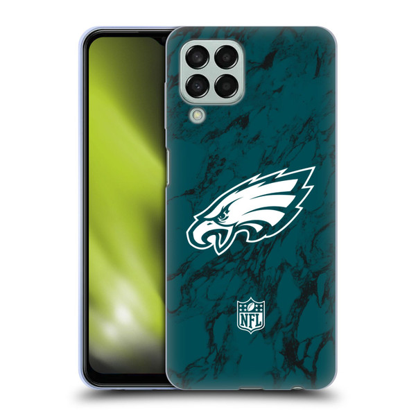 NFL Philadelphia Eagles Graphics Coloured Marble Soft Gel Case for Samsung Galaxy M33 (2022)