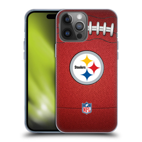 NFL Pittsburgh Steelers Graphics Football Soft Gel Case for Apple iPhone 14 Pro Max