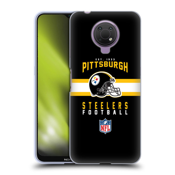 NFL Pittsburgh Steelers Graphics Helmet Typography Soft Gel Case for Nokia G10