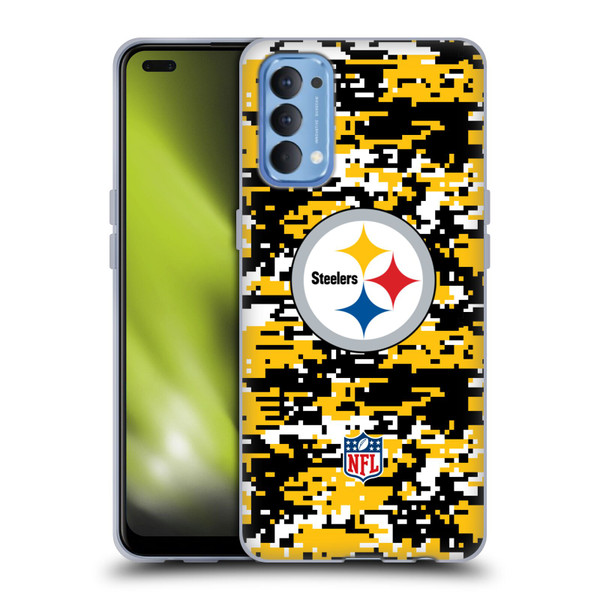 NFL Pittsburgh Steelers Graphics Digital Camouflage Soft Gel Case for OPPO Reno 4 5G