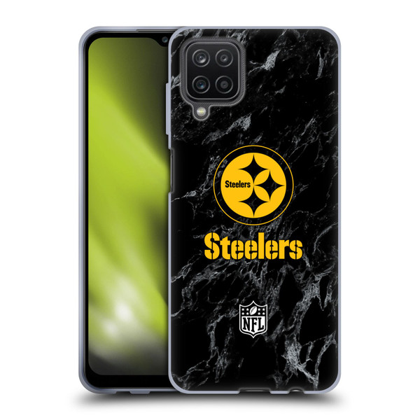 NFL Pittsburgh Steelers Graphics Coloured Marble Soft Gel Case for Samsung Galaxy A12 (2020) NFL Pittsburgh Steelers Graphics Coloured Marble Soft Gel Case for Samsung Galaxy A12 (2020)