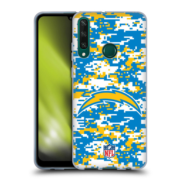 NFL Los Angeles Chargers Graphics Digital Camouflage Soft Gel Case for Huawei Y6p