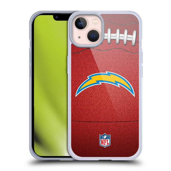 NFL Los Angeles Chargers Graphics Football Soft Gel Case for Apple iPhone 13