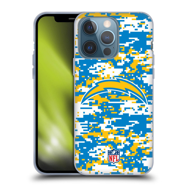 NFL Los Angeles Chargers Graphics Digital Camouflage Soft Gel Case for Apple iPhone 13 Pro