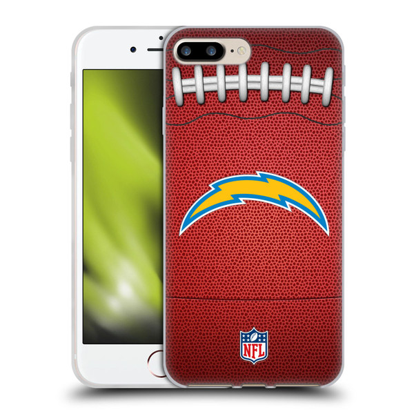 NFL Los Angeles Chargers Graphics Football Soft Gel Case for Apple iPhone 7 Plus / iPhone 8 Plus