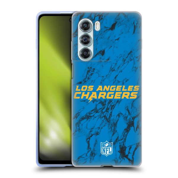 NFL Los Angeles Chargers Graphics Coloured Marble Soft Gel Case for Motorola Edge S30 / Moto G200 5G
