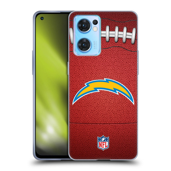 NFL Los Angeles Chargers Graphics Football Soft Gel Case for OPPO Reno7 5G / Find X5 Lite